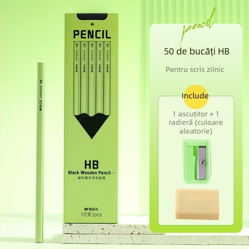 Creion cu înveliș din plastic, marcă națională, grad HB/2B, pentru învățământul primar și grădiniță