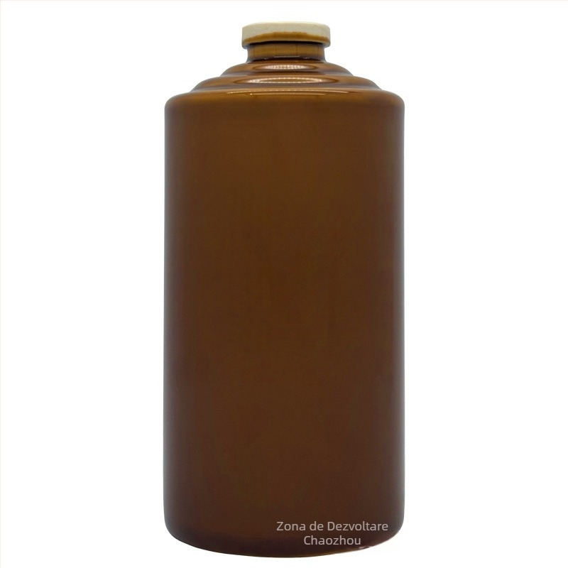 Sticlă ceramică pentru lichior, stil Mao, gură cu trei inele, recipient din lut 0,5 kg, vas de învechire