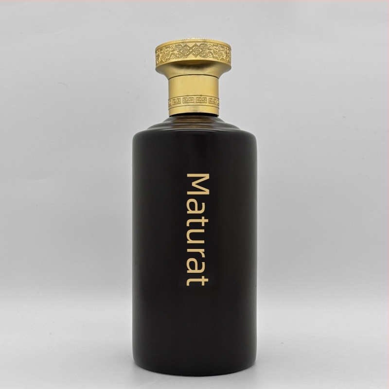 Sticlă ceramică pentru lichior, stil Mao, gură cu trei inele, recipient din lut 0,5 kg, vas de învechire
