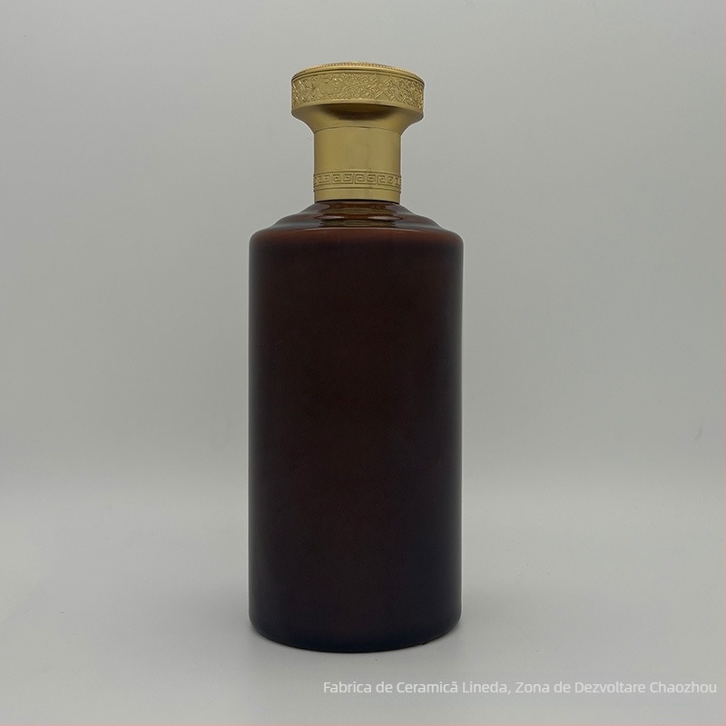 Sticlă ceramică pentru lichior, stil Mao, gură cu trei inele, recipient din lut 0,5 kg, vas de învechire