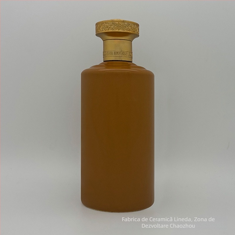 Sticlă ceramică pentru lichior, stil Mao, gură cu trei inele, recipient din lut 0,5 kg, vas de învechire