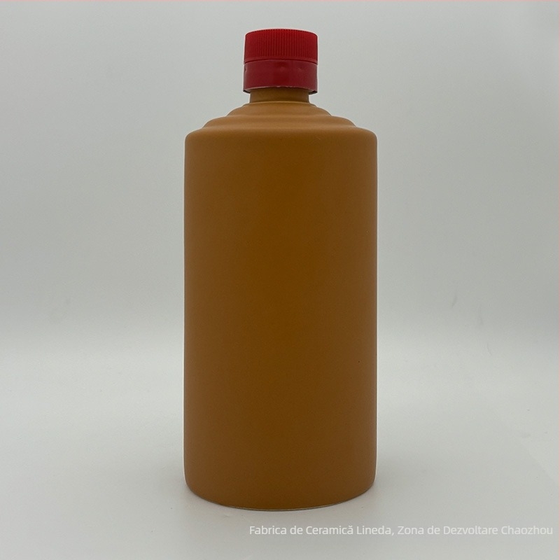 Sticlă ceramică pentru lichior, stil Mao, gură cu trei inele, recipient din lut 0,5 kg, vas de învechire