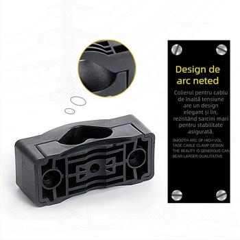 CHKL Clemă pentru cablu de dulap de înaltă tensiune; cabluri cu trei conductori; nailon ignifug