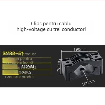 CHKL Clemă pentru cablu de dulap de înaltă tensiune; cabluri cu trei conductori; nailon ignifug