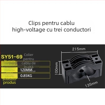 CHKL Clemă pentru cablu de dulap de înaltă tensiune; cabluri cu trei conductori; nailon ignifug