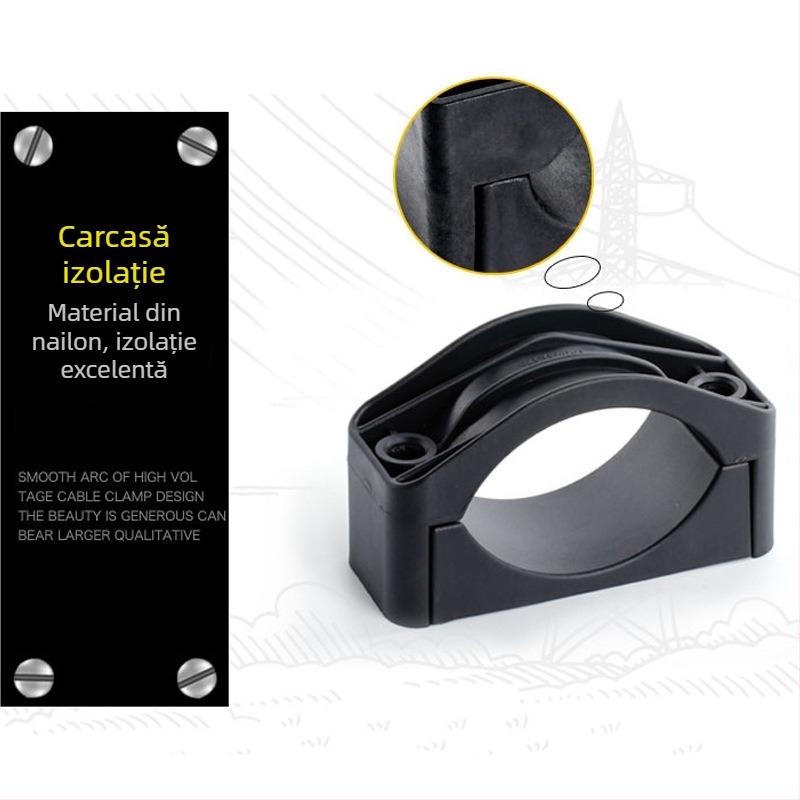 CHKL Clemă pentru cablu de dulap de înaltă tensiune; cabluri cu trei conductori; nailon ignifug