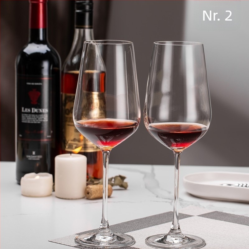 Pahar de vin roșu din cristal, lucrat manual, capacitate 601–700 ml, stil modern simplu, personalizare cu logo