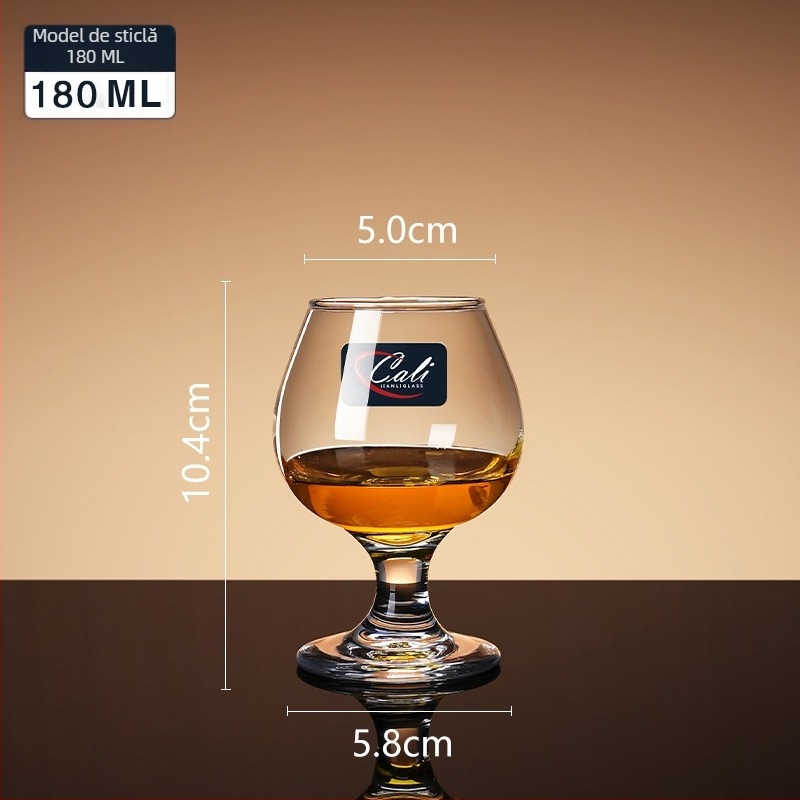 Pahar de vin roșu din cristal, lucrat manual, capacitate 601–700 ml, stil modern simplu, personalizare cu logo