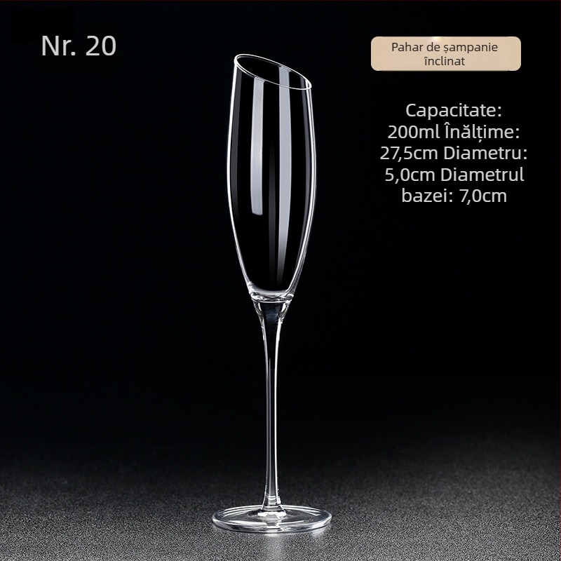 Pahar de vin roșu din cristal, lucrat manual, capacitate 601–700 ml, stil modern simplu, personalizare cu logo