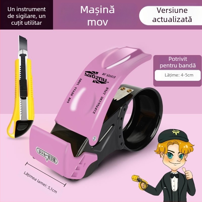 Tăietor de bandă metalic manual pentru ambalare, model W2, lățime bandă 4–5 cm, versiune cu 1 sau 3 lame