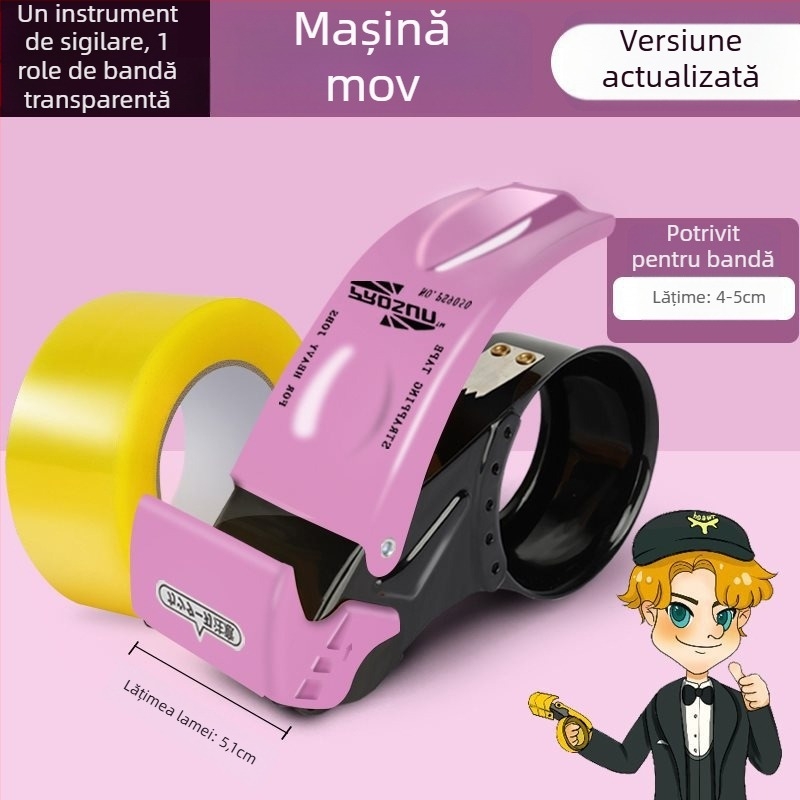 Tăietor de bandă metalic manual pentru ambalare, model W2, lățime bandă 4–5 cm, versiune cu 1 sau 3 lame