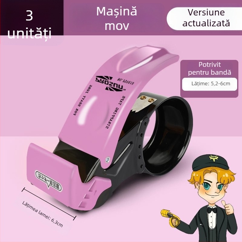 Tăietor de bandă metalic manual pentru ambalare, model W2, lățime bandă 4–5 cm, versiune cu 1 sau 3 lame