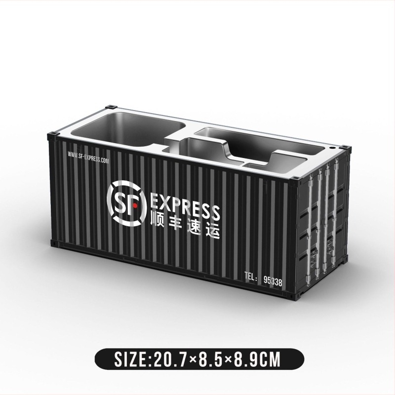 Model container pentru birou, organizator de birou pătrat, suport pentru pixuri și cutie cadou personalizabilă (Modelul 007)