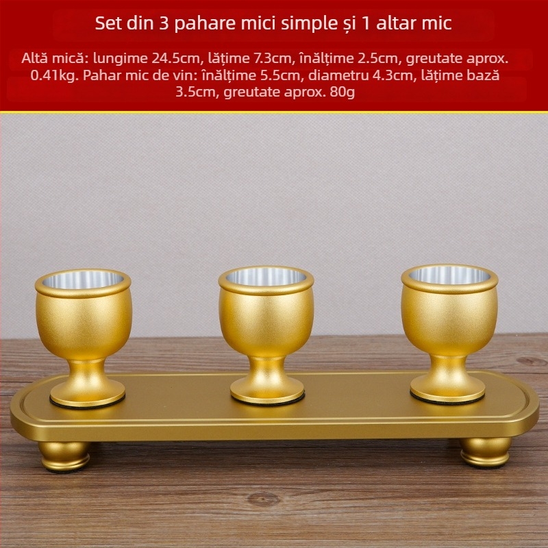 Pahare de vin din aliaj de cupru, set de 5 bucăți, stil modern minimalist, capacitate 1–100 ml