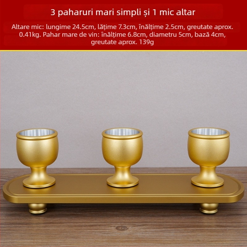 Pahare de vin din aliaj de cupru, set de 5 bucăți, stil modern minimalist, capacitate 1–100 ml