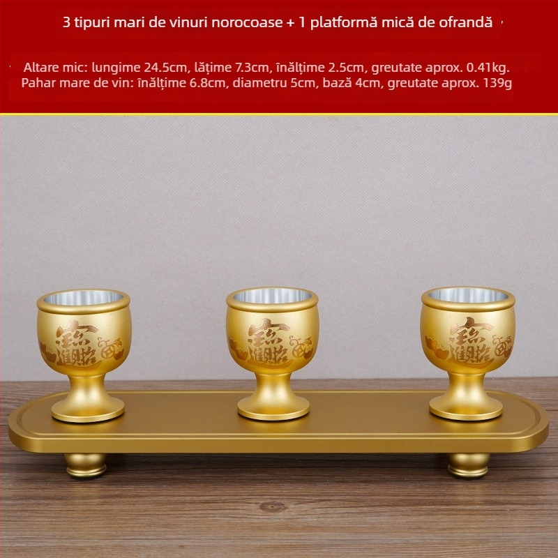 Pahare de vin din aliaj de cupru, set de 5 bucăți, stil modern minimalist, capacitate 1–100 ml