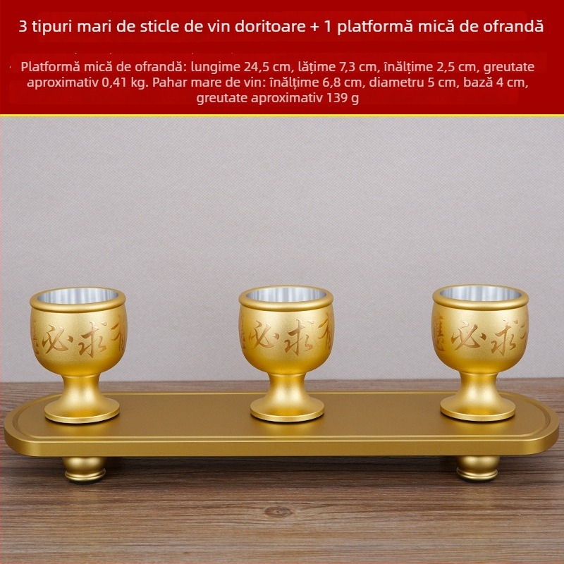 Pahare de vin din aliaj de cupru, set de 5 bucăți, stil modern minimalist, capacitate 1–100 ml