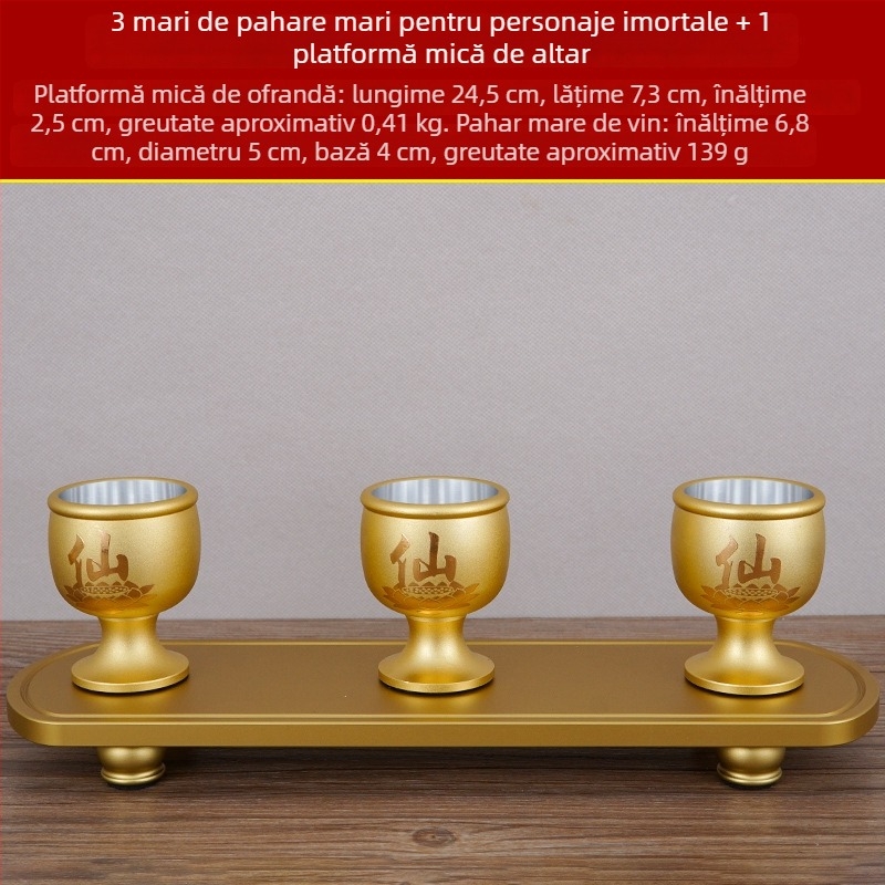 Pahare de vin din aliaj de cupru, set de 5 bucăți, stil modern minimalist, capacitate 1–100 ml