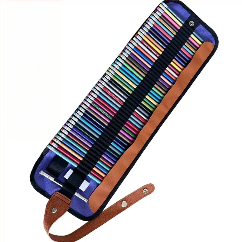 Set de creioane colorate din lemn, 50 de bucăți, miez 3B, pentru pictură și colorare