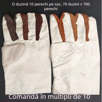 Mănuși de sudură din pânză, groase – pentru sudură cu gaz și arc; material: pânză; greutate ≈107 g