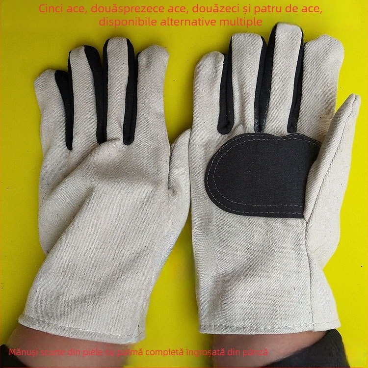 Mănuși de sudură din pânză, groase – pentru sudură cu gaz și arc; material: pânză; greutate ≈107 g