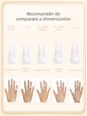 Șină de fixare a degetului pentru fractură – model J202305031548, pentru mâini, producător JZULE, garanție 6 luni