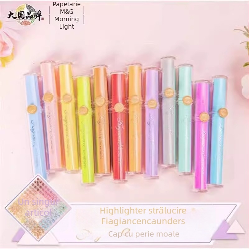 Marker cu parfum și vârf moale, model Apmv09c0, corp din plastic, neștergibil