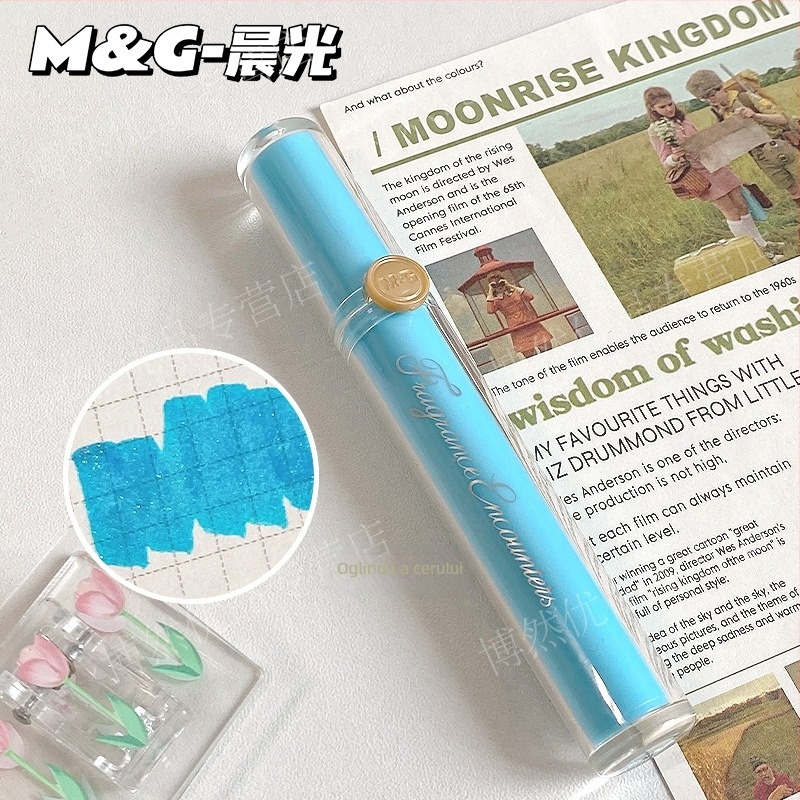 Marker cu parfum și vârf moale, model Apmv09c0, corp din plastic, neștergibil