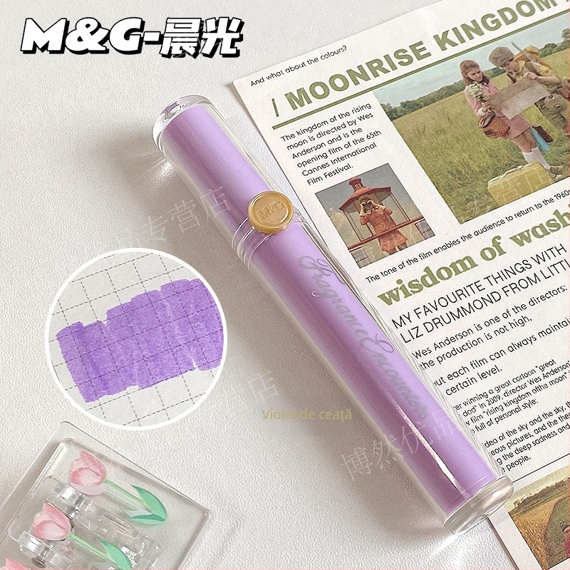 Marker cu parfum și vârf moale, model Apmv09c0, corp din plastic, neștergibil