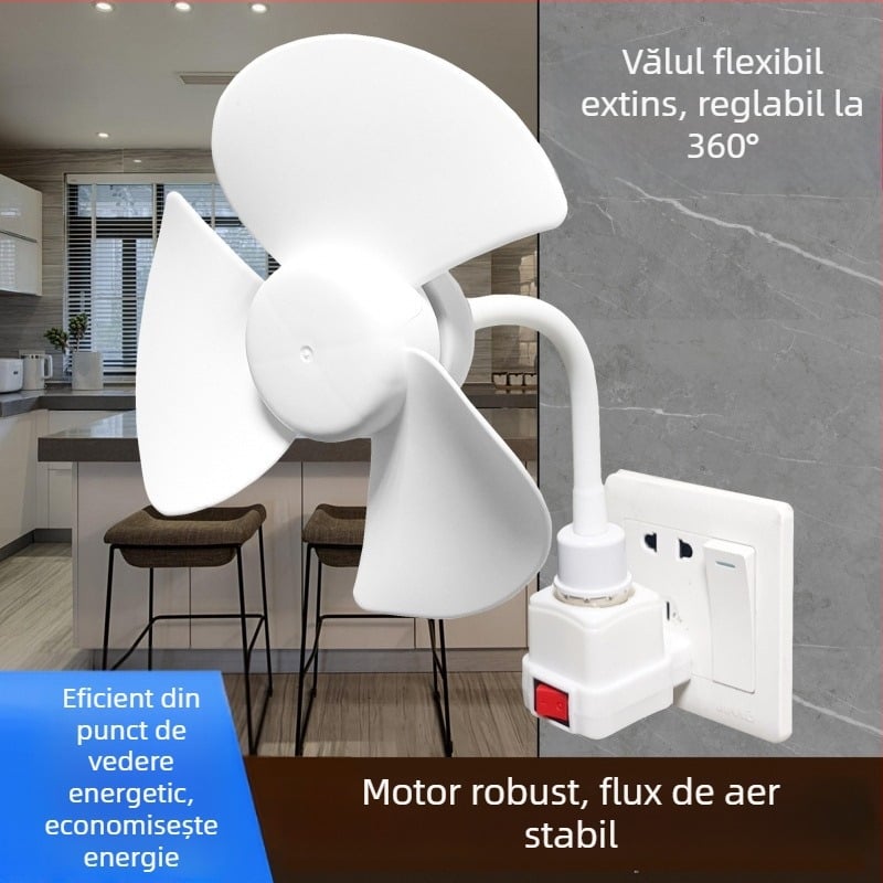 Ventilator mic de tavan cu 3 palete, motor brushless, alimentare cu curent alternativ, zgomot sub 36 dB