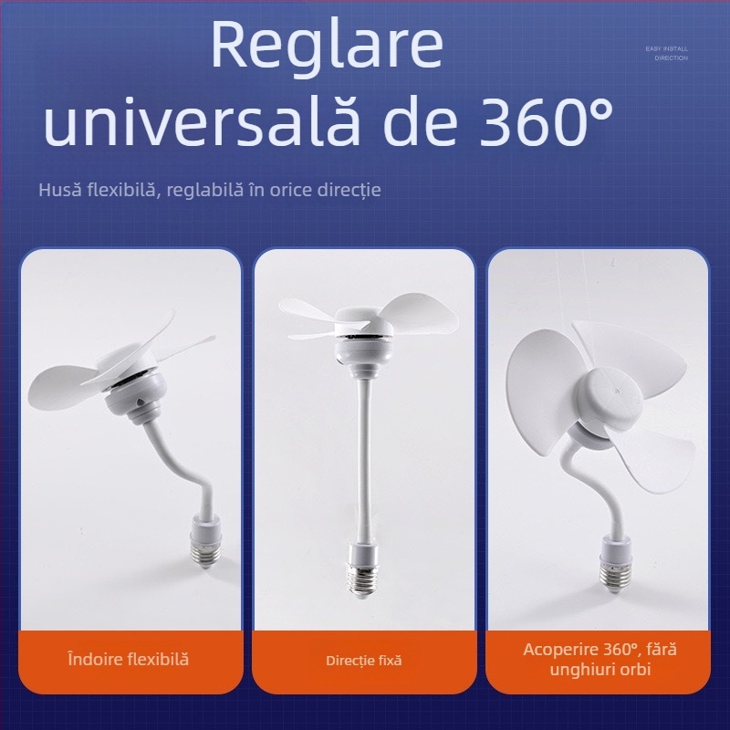 Ventilator mic de tavan cu 3 palete, motor brushless, alimentare cu curent alternativ, zgomot sub 36 dB