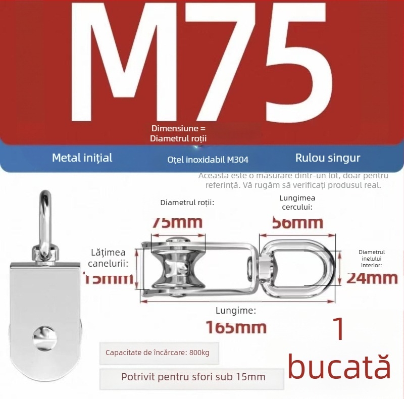 Start rola de ridicare din oțel inoxidabil 304 pentru uz marin, simplă și dublă