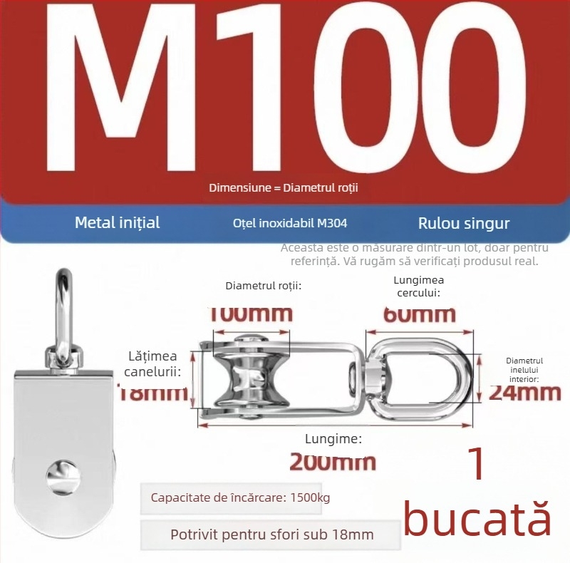 Start rola de ridicare din oțel inoxidabil 304 pentru uz marin, simplă și dublă