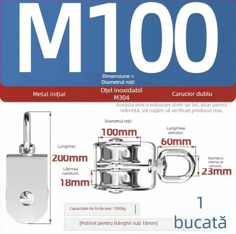 Start rola de ridicare din oțel inoxidabil 304 pentru uz marin, simplă și dublă
