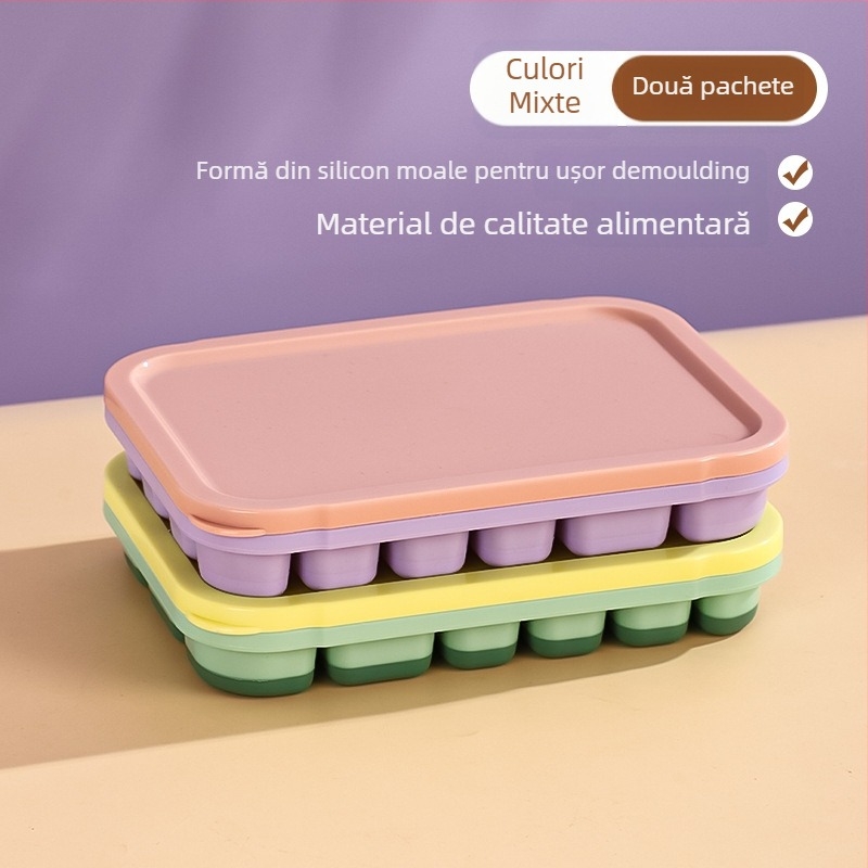 Tavă din silicon Ice Grid pentru hrana bebelușilor – demoldare ușoară, depozitare porționată