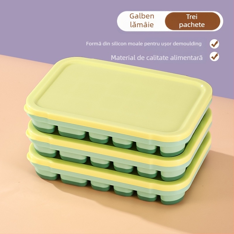 Tavă din silicon Ice Grid pentru hrana bebelușilor – demoldare ușoară, depozitare porționată
