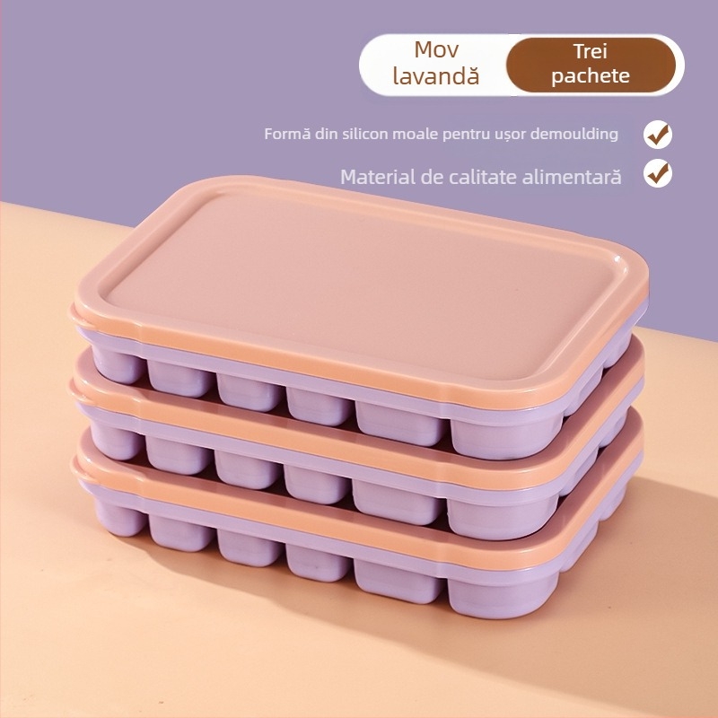 Tavă din silicon Ice Grid pentru hrana bebelușilor – demoldare ușoară, depozitare porționată