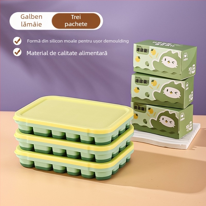 Tavă din silicon Ice Grid pentru hrana bebelușilor – demoldare ușoară, depozitare porționată