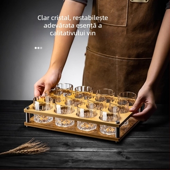 Set de pahare de vin din sticlă, stil chinezesc nou, pentru uz casnic