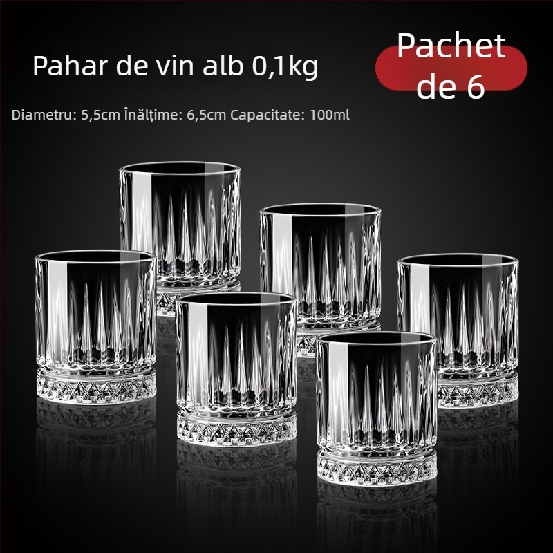 Set de pahare de vin din sticlă, stil chinezesc nou, pentru uz casnic