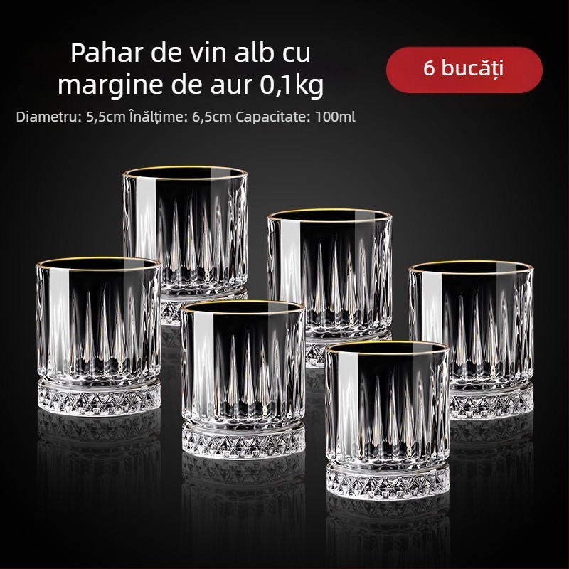 Set de pahare de vin din sticlă, stil chinezesc nou, pentru uz casnic