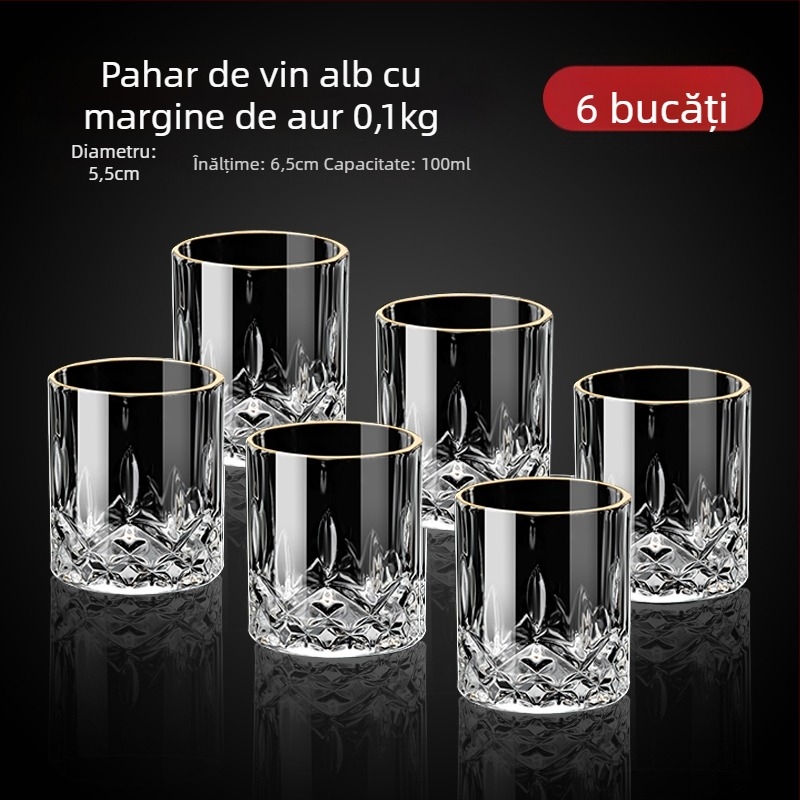 Set de pahare de vin din sticlă, stil chinezesc nou, pentru uz casnic