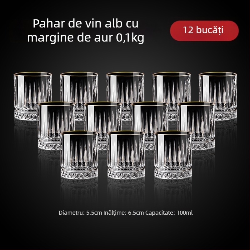 Set de pahare de vin din sticlă, stil chinezesc nou, pentru uz casnic