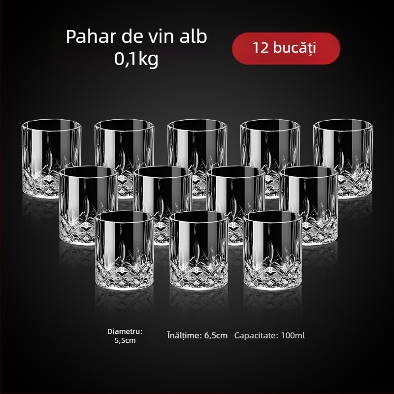 Set de pahare de vin din sticlă, stil chinezesc nou, pentru uz casnic