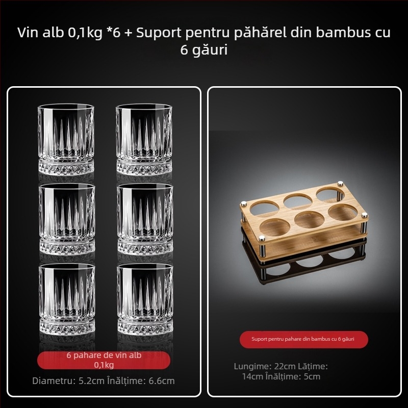 Set de pahare de vin din sticlă, stil chinezesc nou, pentru uz casnic