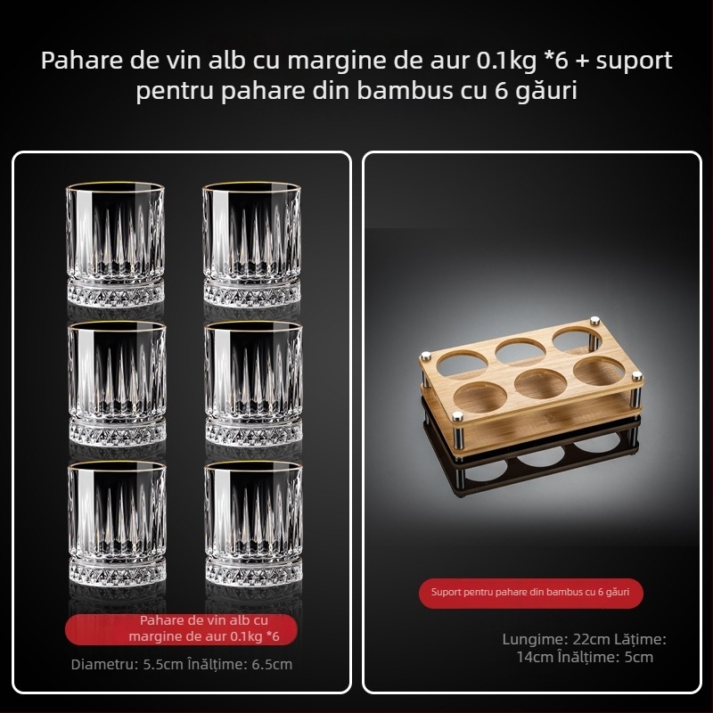 Set de pahare de vin din sticlă, stil chinezesc nou, pentru uz casnic