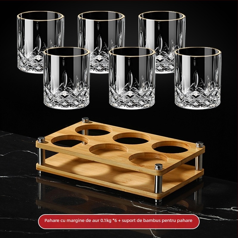 Set de pahare de vin din sticlă, stil chinezesc nou, pentru uz casnic