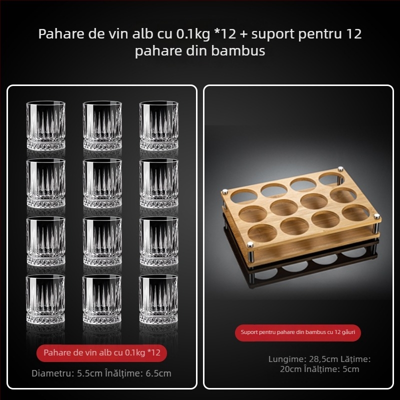 Set de pahare de vin din sticlă, stil chinezesc nou, pentru uz casnic