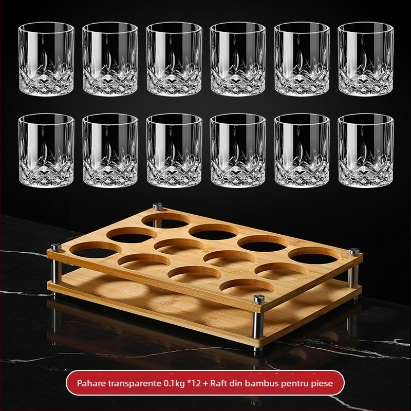 Set de pahare de vin din sticlă, stil chinezesc nou, pentru uz casnic