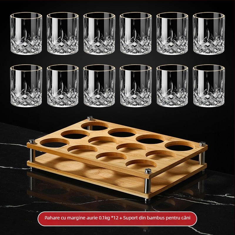 Set de pahare de vin din sticlă, stil chinezesc nou, pentru uz casnic